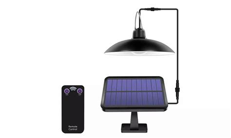 Solar Pendant Shed Light with Remote control Outdoor Light | Groupon