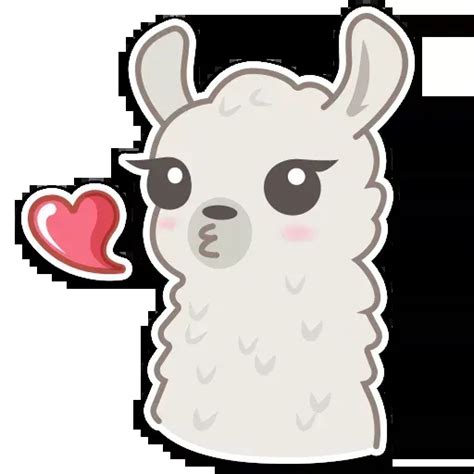 Sticker pack de Cute lama - Stickers Cloud