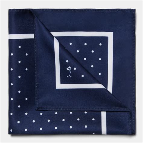 Dark Blue Polka Dot Pocket Square Brandalley