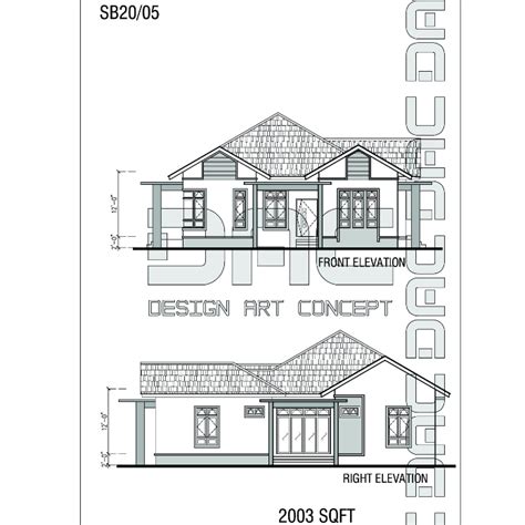 SB20 05 2003kp Lukisan Pelan Design Plan Rumah Banglo Arkitek