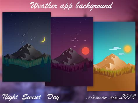 weather app background by XX（Xiansen Xia） on Dribbble