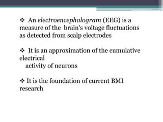 Brain machine interface | PPT