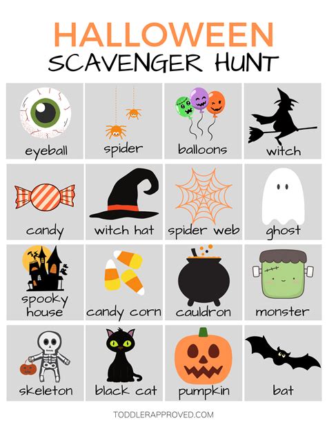 Printable Halloween Scavenger Hunt - Toddler Approved