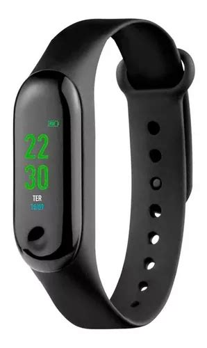 Rel Gio Smart Band T Quio Atrio Android E Ios Preto Es Frete Gr Tis