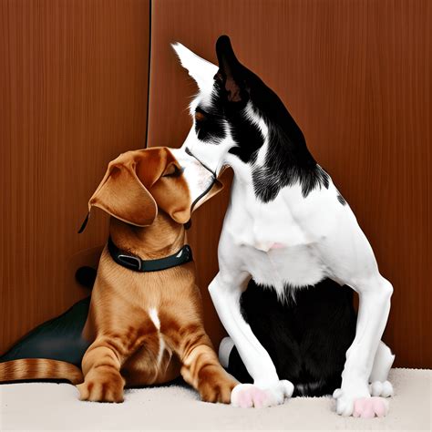 Cat and Dog Kissing · Creative Fabrica