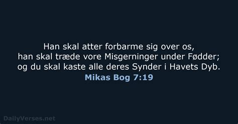 6 November 2022 Dagens Bibelvers DA1871 Mikas Bog 7 19