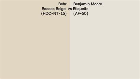 Behr Rococo Beige Hdc Nt Vs Benjamin Moore Etiquette Af Side