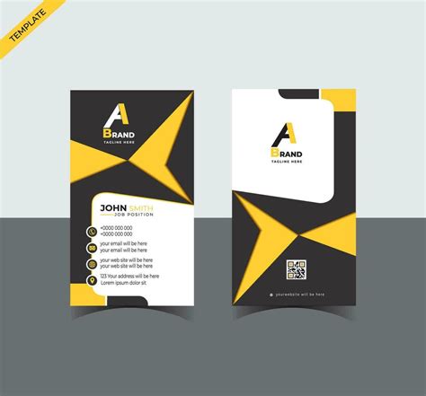 Free vector Creative Vertical Business Card Template. 32048073 Vector ...