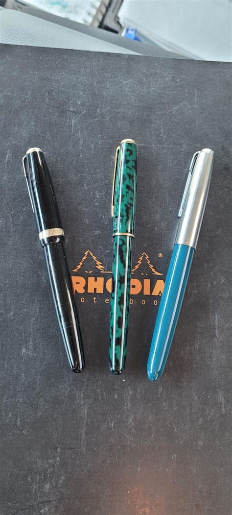 A respectable trio of vintage Parker fountain pens! : r/fountainpens