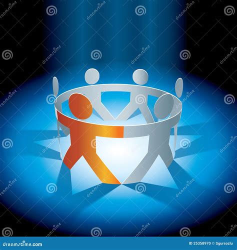 people chain stock vector illustration  family partner