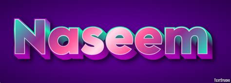 naseem text effect  logo design