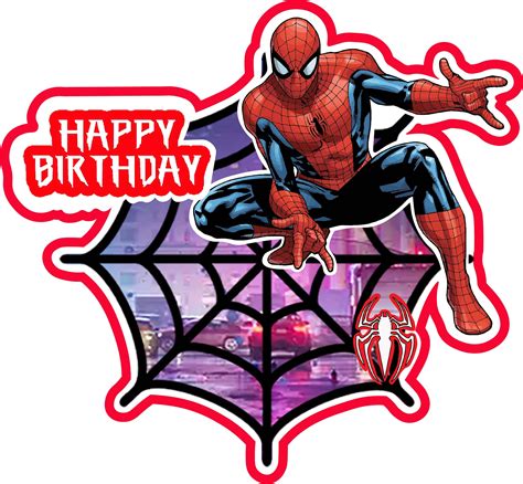 Spiderman Cake Topper Printable Hd Store Uk Web Happystays