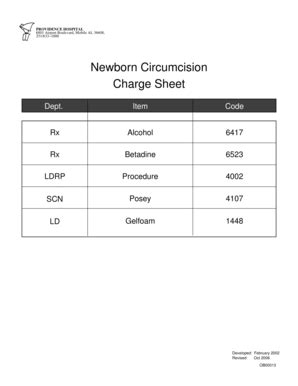 Fillable Online Support Providencehospital Newborn Circumcision Charge