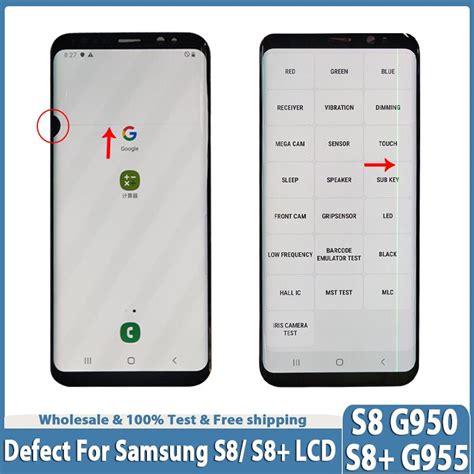 Linha Ponto Original Defeito LCD Para Samsung Galaxy S8 G950F S8 Plus