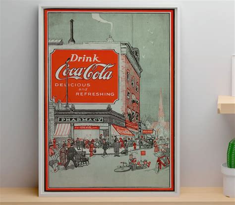 Coca Cola Wall Art, Drink Coke Art, Coca Cola Poster Art, Vintage ...