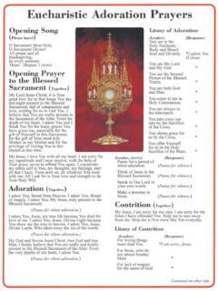 Eucharistic Adoration Prayers / eucharistic-adoration-prayers.pdf / PDF4PRO