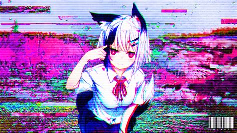 Glitch Anime Girl Pfp