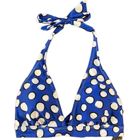 Catalina Swim Catalina Bikini Polka Dot Blue White Black L Swim Top Poshmark