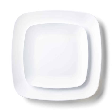 Deluxe Dinnerware | Square White Dinnerware Plates