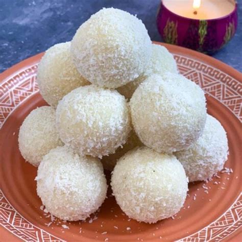 Coconut Ladoo With Condensed Milk Indian Veggie Delight