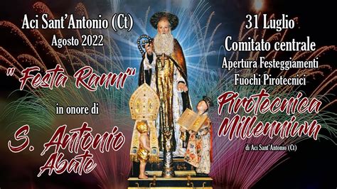 ACI SANT ANTONIO FESTA RANNI S ANTONIO ABATE 2022 PIROTECNICA