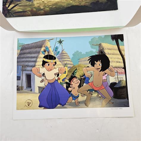 The Jungle Book 2 Disney Commemorative Lithograph 2003 Mowgli Shanti