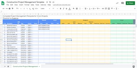 Construction project management template - atilaism