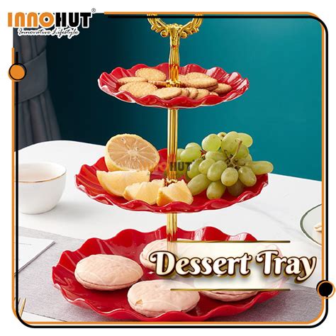 3 Tier Innohut High Tea Stand Dessert Tray Serving Platter Pastry