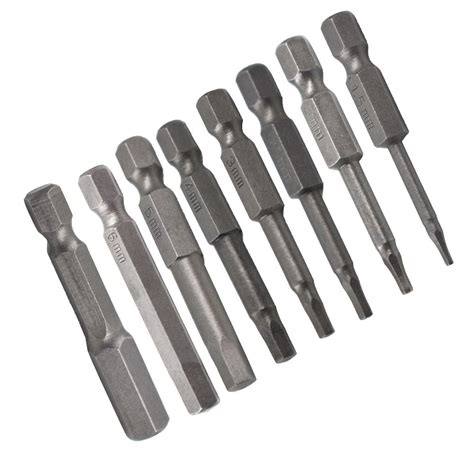 Pcs Hex Head Allen Wrench Bit Set Inch Hex Shank Screwdriver Bit