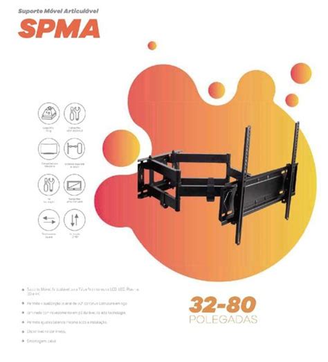 Suporte Sumay Sm Spma De Parede Para Tv Monitor De At