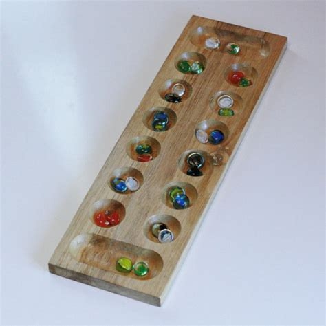 Vintage 90s Marble And Wood Board Game Kids Wooden Game