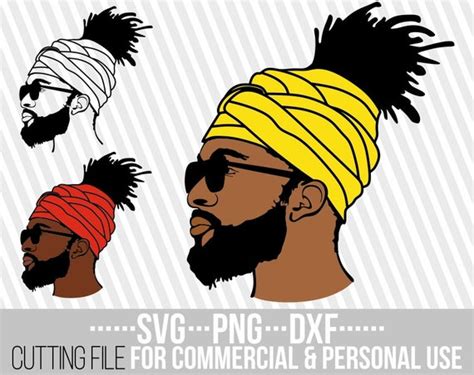 Black Man With Dreadlocks Svg Beard Svg Afro Man Man Svg Etsy Canada