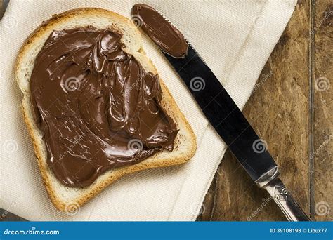 White Bread With Nutella Stock Photo Image 39108198