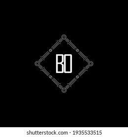 Bo Unique Abstract Geometric Vector Logo Stock Vector Royalty Free