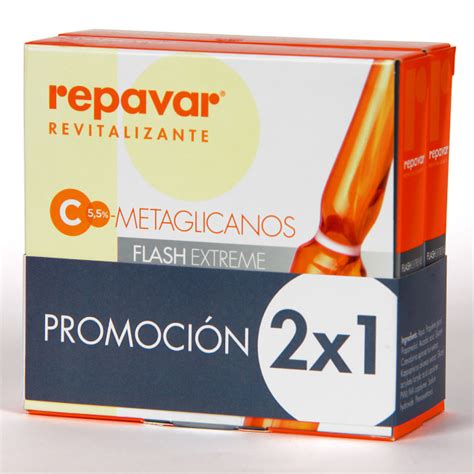 Repavar Revitalizante Metaglicanos Flash Extreme Ampollas Pack Duplo