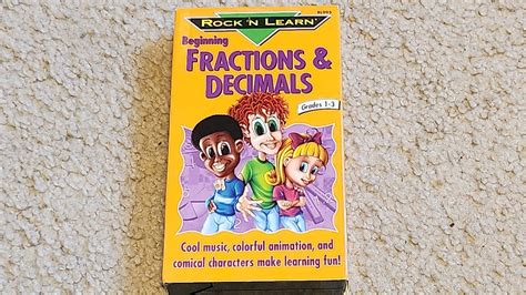 Rock N Learn Beginning Fractions Decimals 2002 VHS Opening Closing