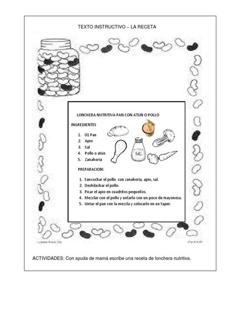 La Receta Texto Instructivo Pdf