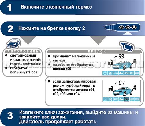 Запуск двигателя автомобиля — Установка автосигнализаций StarLine B9 ...