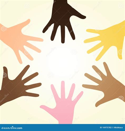 Diversity hands stock vector. Illustration of graphic - 16975782