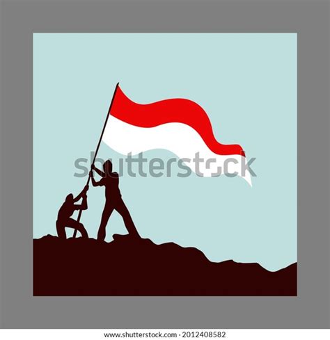 Background 17 Agustus Bendera Indonesia Independent Stock Vector ...