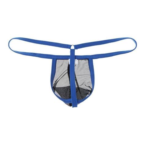 Iiniim G String Homme Micro String Ficelle Sexy Hot Jockstrap Transparent Bulge Pouch Thong