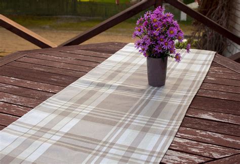 Plaid Table Runner Handmade Dining Supplies Rustic Country Etsy