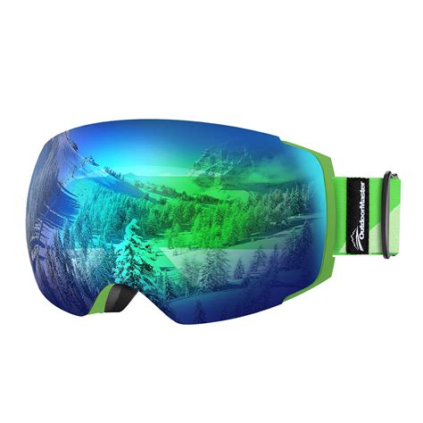 Ski Goggles Pro Green Grey Outdoor Master Touch Of Modern