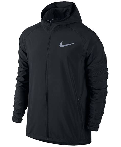 Nike Mens Essential Hooded Water Resistant Running Jacket And Reviews