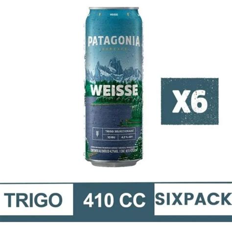 CERVEZA PATAGONIA WEISSE LATA X 410 CC PACK X 6 UNI Super MaMi