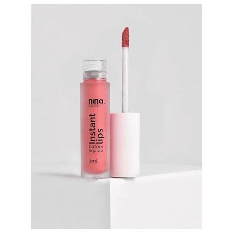 Batom Liquido Instant Lips Nina Makeup Magia Da Cores