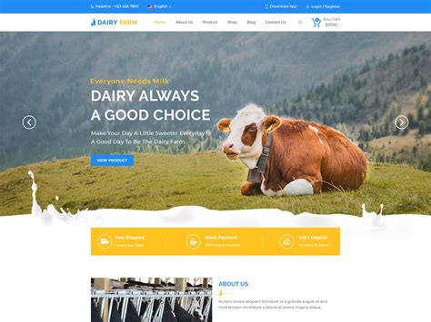 Dairy Farm Product Website Design Dairy Farms Website Design Free