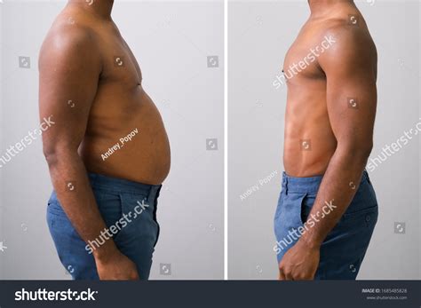 Closeup Man Before After Loosing Fat Stock Photo 1685485828 | Shutterstock