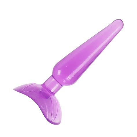 LB6031 Plug Anal Silicone Jelly Pontudo Ventosa Roxo Libb Sex