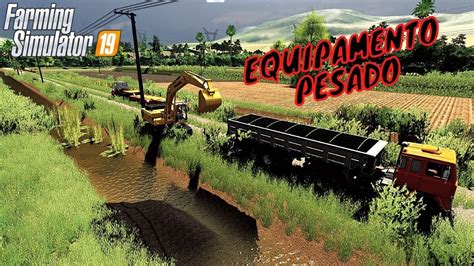 Limpando Vala Escavadeira Komatsu L Agron Polis L Farming Simulator